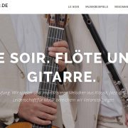 Der neue Internetauftritt von Duo Le Soir: Flöte und Gitarre.